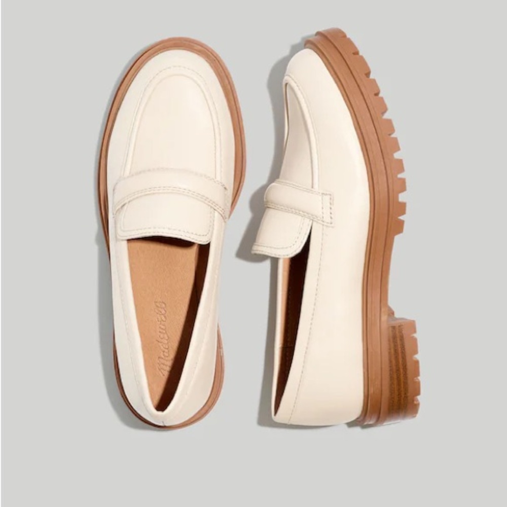 Madewell | cream Loafers with Tan Sole size 8.5